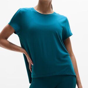 ATHLETA - Women's Small (Petite) WITH-EASE Tee (Coastal Teal) NWT
